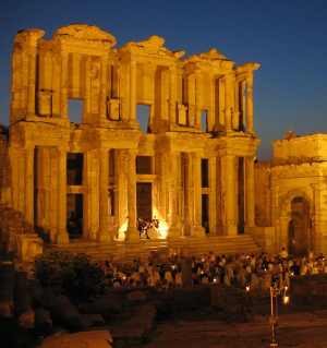 Celsus Library in the Night Time