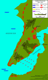 The Battle of Gallipoli Map