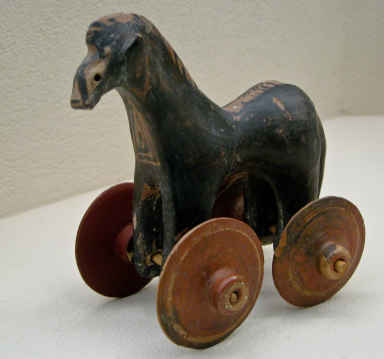 Ancient Horse on Wheels Toy
