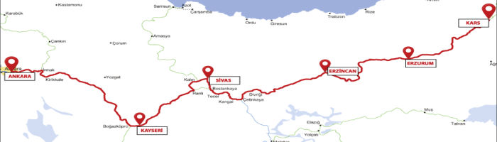 Eastern Express Turkey Route Map