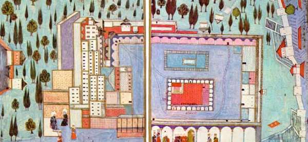 Ottoman Miniature Showing Topkapı Palace