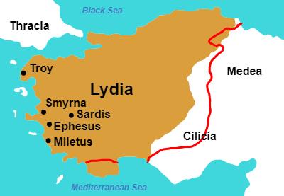 Location of Troy on Anatolia