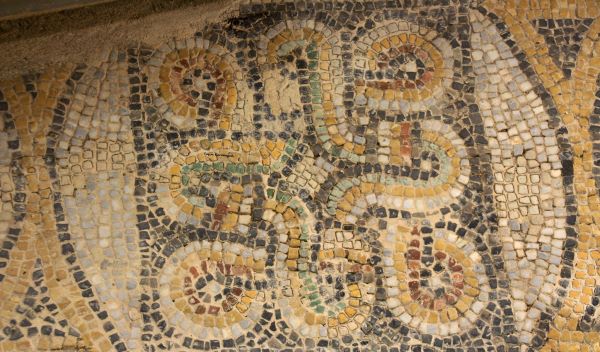 Martyrs And Important Figures of Seven Churches of Revelation 7 2nd century AD Roman Mosaic in Istanbul