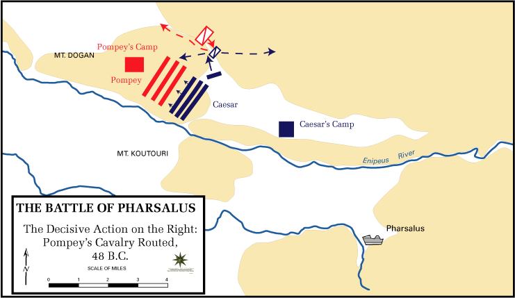 Formations of Caesar and Pompey in the Battle of Pharsalus