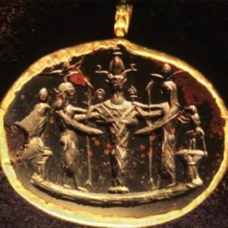 A protective Ephesia Grammata enchanted amulet