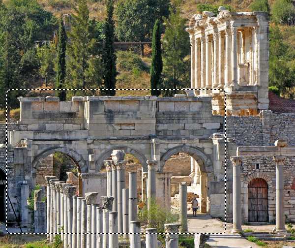 Mazeus and Mithridates Gate As It Seem From the Tetraganos Agora of Ephesus