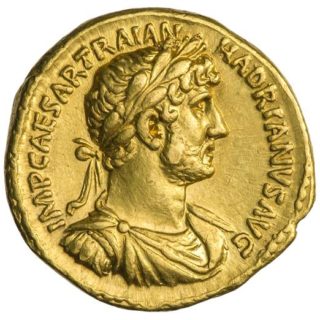 Aureus, a golden coin, from Hadrian's Era