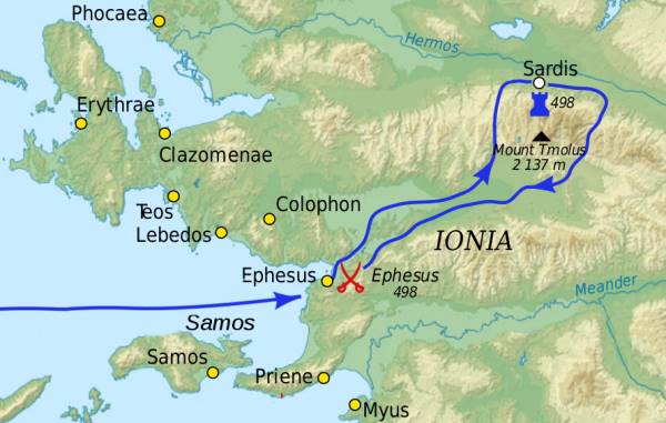 Battle of Ephesus in 498 BC