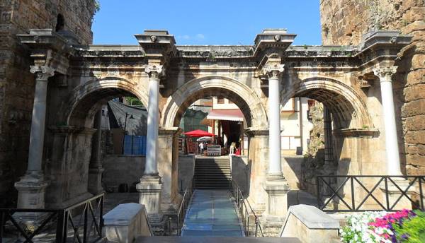 Gate of Hadrian in Antalya, Turkey