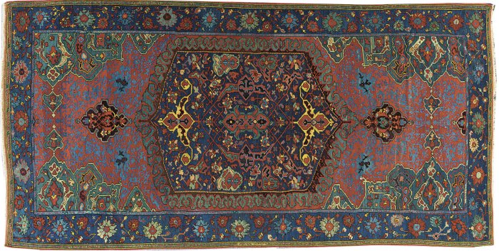 An Ushak carpet with a medallion design