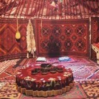 Inside a Turkish Yurt Tent