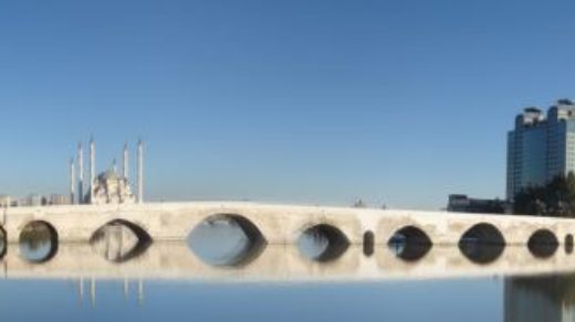 World's Oldest Bridge in Use in Turkey Connecting Two Sides of Seyhan River in Adana
