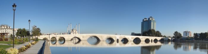 World's Oldest Bridge in Use in Turkey Connecting Two Sides of Seyhan River in Adana