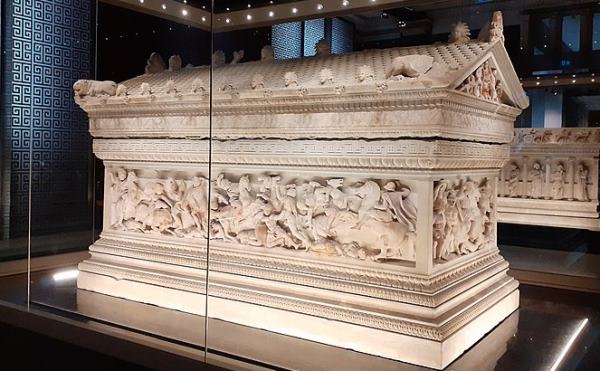 Alexander the Great Sarcophagus in Istanbul Archeology Museum