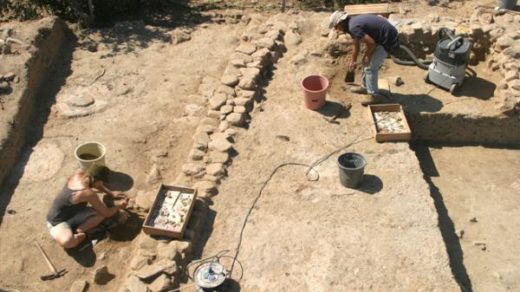 Archeologist Working at Çukuriçi Mound