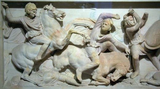 Battle of Issus As It Is Shown On the Alexander the Great Sarcophagus in Istanbul