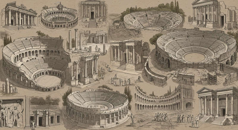 Examples of Greek and Roman Theaters around the world