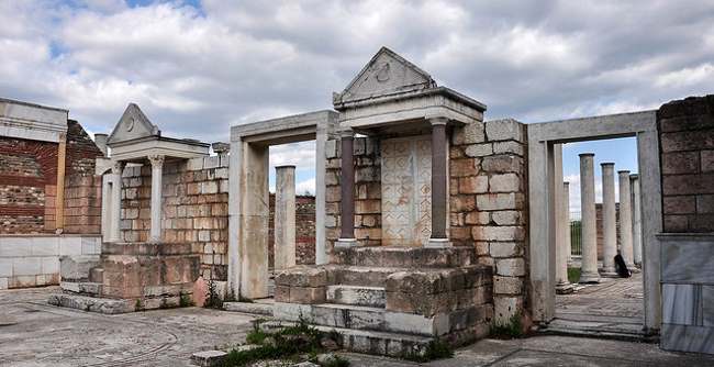 Entrance of Sardis Synagogue