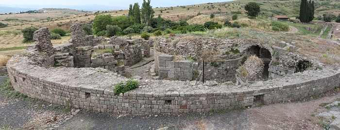 Temple of Asclepios nearby Pergamon Ancient City in Bergama, Turkey