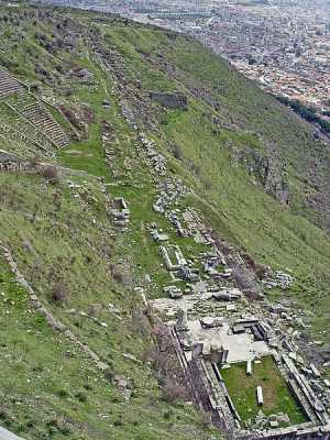 Temple of Dionysos by the stage of the Pergamon theater