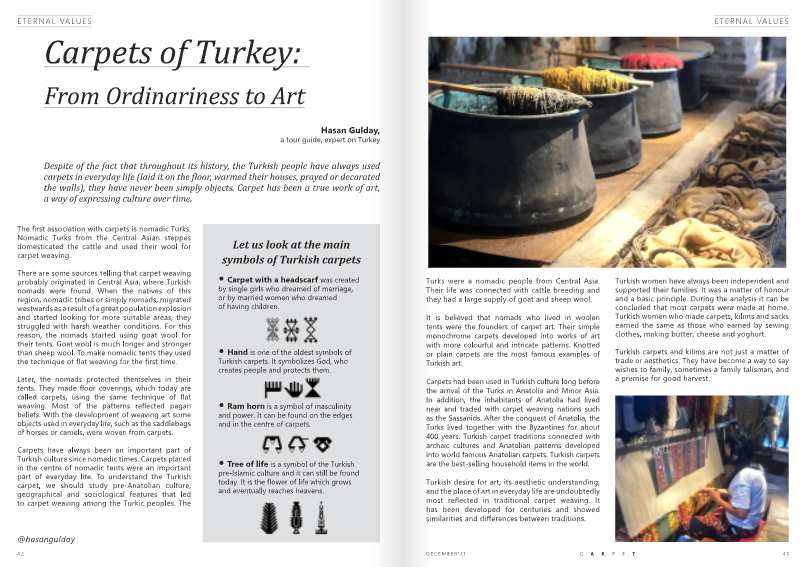 My Article in International Carpet Magazine