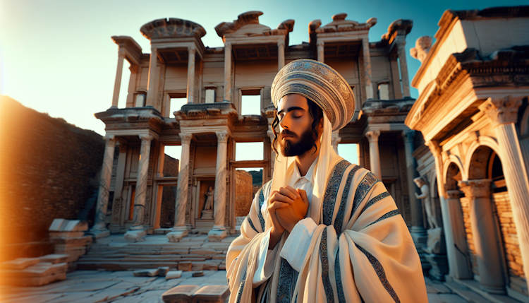 A Rabbi Praying In Ephesus