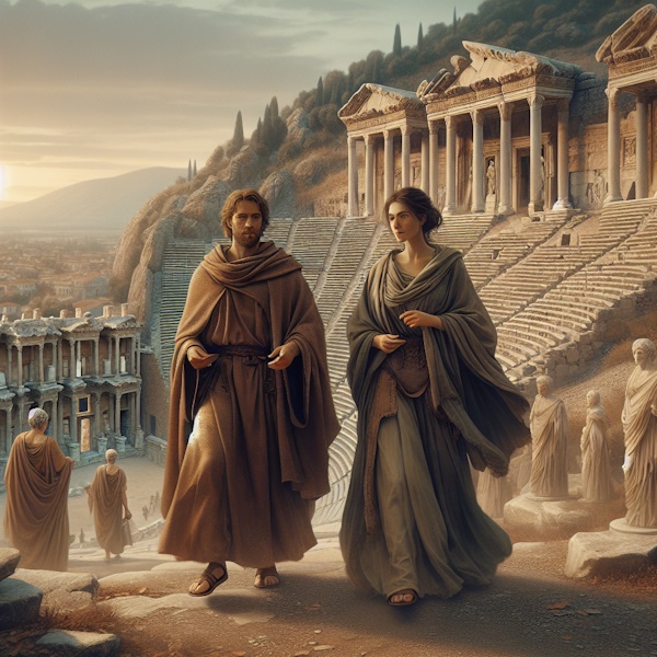 Priscilla and Aquila in Ephesus Grand Theater