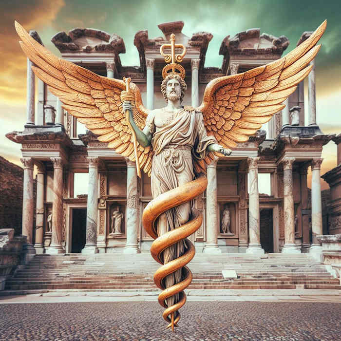 Snake as the Symbol of Hermes' Caduceus