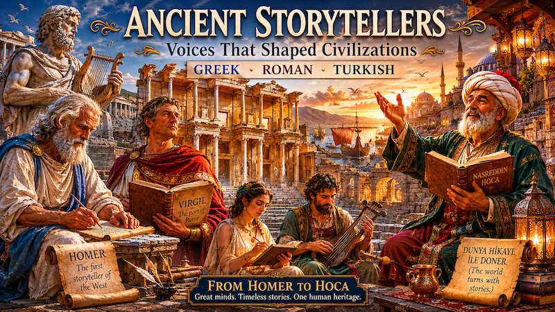 Library of Celsus Across Ten Fantasy Worlds 3 Legendary Storytellers of Ancient Greece, Rome and Turkey