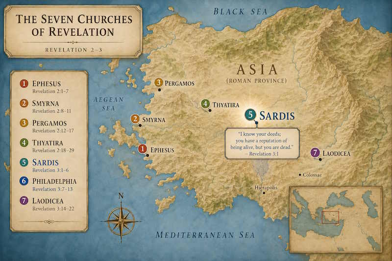 The Letter to Sardis: "Be Watchful and Strengthen What Remains" 1 Sardis on the Map of Seven Churches of Revelation