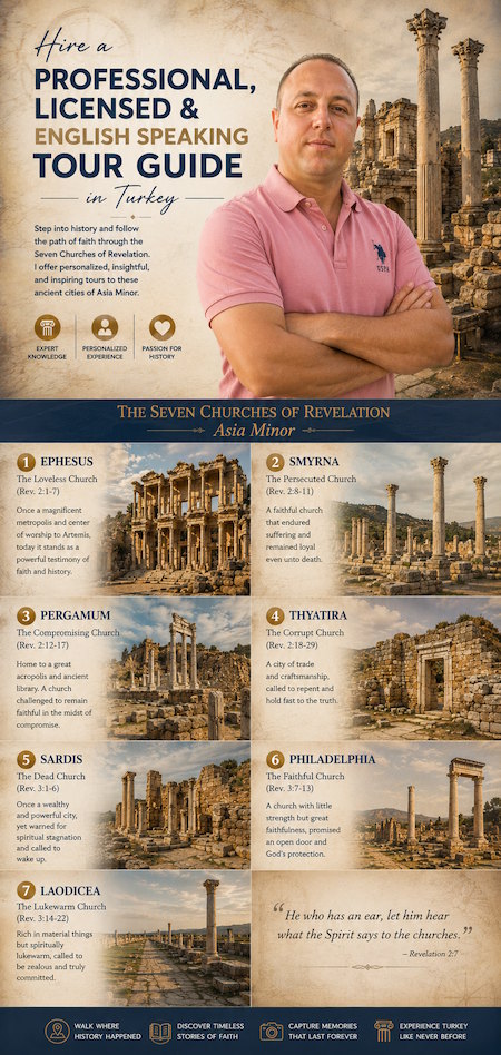 Authentic experiences, expert insights, unforgettable memories. Hire Biblical Tour Guide for Seven Churches Tour in Turkey.