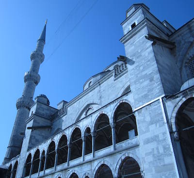 The Blue Mosque 5 Entrance of Blue Mosque which is also known as Sultan Ahmet Mosque in Istanbul, Turkey