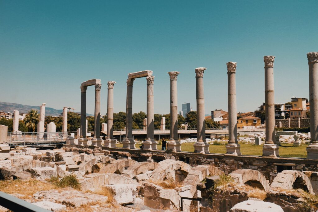 The Seven Churches Today: Modern Names, Locations, and How to Visit Them 5 Re-erected Corinthian columns of the Agora of Smyrna in the center of İzmir