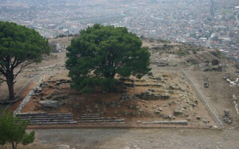 The Church of Pergamon: Where Satan's Throne Stood 4 Foundation of the Altar of Zeus on the acropolis of Pergamon above Bergama