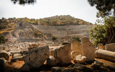 Why Shakespeare Set The Comedy of Errors in Ephesus 6 The Great Theater of Ephesus, where the crowd of Acts 19 shouted for Artemis, seen across the fallen stones of the stage