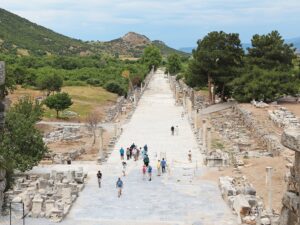 Harbor Street of Ephesus seen from the upper rows of the Great Theater