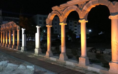 The Letter to Thyatira: "I Know Your Works, and the Last More Than the First" 5 Lit Roman arcade among the ruins of Thyatira in Akhisar at night, the city that received the letter to Thyatira