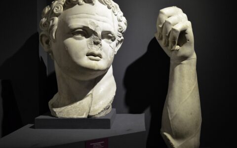 The Imperial Cult in Asia Minor and the Early Christians 18 Colossal marble head and forearm of the Flavian emperor statue from the Temple of the Sebastoi, in the Ephesus Museum in Selçuk